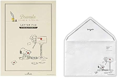 Amazon 日本ホールマーク 便箋 レターパッド 封筒セット スヌーピー ポストと手紙 レターセット 文房具 オフィス用品