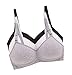 MANJIAMEI Women Teen Girls Thin Cotton Breathable Sports Bra Wire Free Push up Running A-Cup Bra Solid