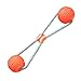 LEPPI Interactive Dog Toys with Two Rubber Indestructible Dog Ball for Tug of War Games- Orange