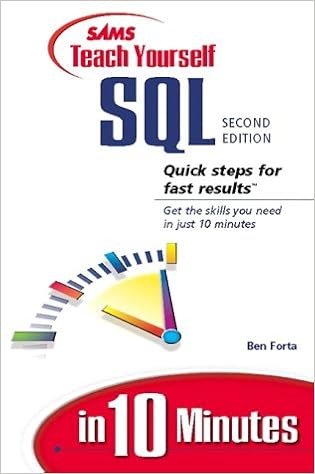 sams teach yourself sql in 10 minutes 2nd edition forta ben 0752063321287 amazon com books sams teach yourself sql in 10 minutes