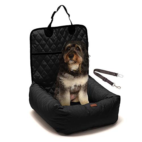 Dog Car Booster Seat Luxurious 2in1 Dog Carseat & Comfy Indoor Lounge Bed for Dogs & Cats