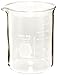 Kimble 14000-4000 Glass Low Form Griffin Beaker with Double Capacity Scale, 500-3500mL Graduation Interval, 4000mL Capacity, 250mL Graduation