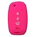 2Pcs Coolbestda Flip Key Fob Cover Skin Remote Case Keyless Entry Jacket Shell for Kia Sorento Sportage Rio Soul Forte Optima Carens Black Rose （Not Fit Smart Key Fob）