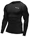 BALEAF Men's Cool Dry Skin Fit Long Sleeve Compression Shirt Black Size L