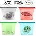4 Packs Reusable Silicone Food Storage Preservation Bags, SiFREE Cooking Bag for Refrigerator, Microwave Oven, Fruits, Vegetables, Meat