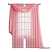 Warm Home Designs Pair of Long Length Rose Pink Sheer Window Curtains. Each Voile Drape is 56 X 96 Inches in Size. Great for Kitchen, Living or Kids Room. 2 Fabric Panels Included. Color: Rose 96