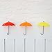 Colorful Umbrella Wall Hooks Key Wall Holder Organizer Decorative Wall Hanging Hooks Key Hangers for Wall Organizer Home Office Supplier Set of 6