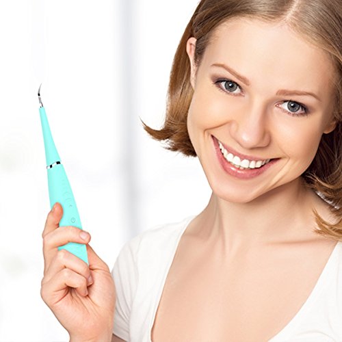 LONHEO Household Electric Dental Calculus Remover High-Frequency Vibration Tartar Scraper Tartar Remover for Fighting Tartar,Tooth Stains,Teeth Polishing,5 Adjustable Modes and USB Charging - Blue - Thumbnail 5