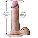 Doc Johnson The Realistic Cock with Removable Suction Cup - ULTRASKYN - 6 Inch - F-Machine and Harness Compatible Dildo - Vanilla