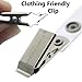 10 Pack - Premium Clothing Friendly ID Badge Clips - Metal Alligator Swivel Card Clip & Clear Plastic PVC Vinyl Strap with Button Snap Great for Name Tags & Access Badges by Specialist ID