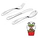 Kiddobloom Kids Stainless Steel Utensil Set, Cupcake Chef Model, set of 3 (Spoon, Fork, and Butter Knife) Perfect for Preschoolers