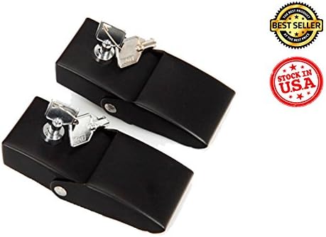 NEWEST VERSION Hood Lock Catch Latches Kit for Jeep Wrangler JK 2007-2017 (Black Metal)