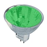 Bulbrite 637250 - EXN/G - Green 50 Watt MR16 Style Halogen Light Bulb, 12 Volt, 38 Degree Beam Spread