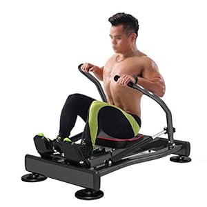 JFSKD Rowing Machine, Rowing Machine for Home Use, Hydraulic Rower, 4 Levels of Resistance Adjustment, Lcd Display, Maximum Load 120Kg, for Home Gym