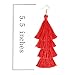 ELEARD Tassel Earrings Tiered Thread Tassel Dangle Earrings Statement Layered Tassel Drop Earrings (red)