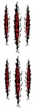 Red Skull Rip Kawasaki Ninja ZX 14R 12R 10R 7R 6R 650R 600 250R Suzuki GSXR 1000 750 600 Hayabusa Yamaha YZF R1 R6 FZ1 FZ6 FZ8 Honda CBR 1000RR 600RR 600 F4I Motorcycle Sticker Decal