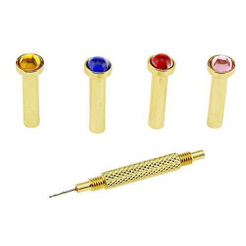 image for Golden Metal Pierce Twist Nail Art Piercing Drill Hole Hand Drill Dang