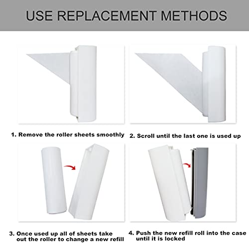 Mini Lint Rollers, Lint Rollers for Pet Hair Extra Sticky,Reusable Lint Rollers for Clothes Carpet Furniture Travel[2 Lint Rollers+6 Refiles]