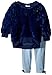 Nannette Baby Girls' 2 Piece Embsosed Faux Fur Top and Legging Set