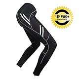Padded Cycling Tights Men's Biking Bicycle Bike Pants UPF50+ Compression Tights Leggings Quick Dry MTK Mountain Bike Pants(US Size - XL)