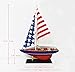DECOMIL - Unique Handmade Wood Decoration American Flag Decorative Model Ship