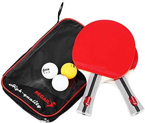 Professional Ping Pong Paddle-Unisex Table Tennis Racket Set-Training/Recreational Ping Pong Racket With 3 Game Balls And Case Bag