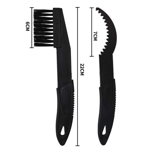 LEBOLIKE Durable Motorcycle & Bike Chain & Gears Maintenance Cleaning Brush Cleaner Tools - (Red)