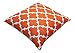 TreeWool Trellis Accent Spring Summer 18x18 Set of 2 Decorative Throw Pillow Covers 100% Cotton Home Decor Pillowcases for Sofa Couch (California Orange)