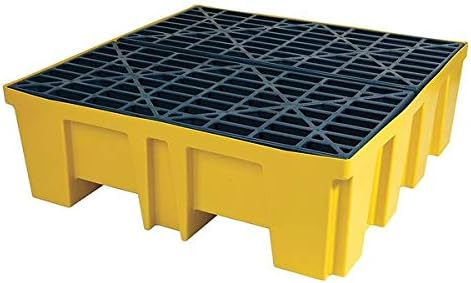 Drum Spill Cntnmnt Pallet, 4 Drum, 5k lb.