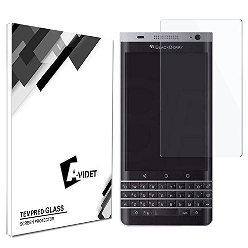 BlackBerry KEYone Screen Protector, AVIDET Premium Tempered Glass Screen Protector for BlackBerry KEYone (9H Hardness 0.3mm)