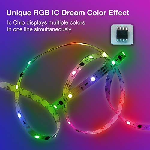 Daybetter Dream Color Led Strip Lights Kits, 32.8ft Led Lights with Multiple Colors in One Line Simultaneously