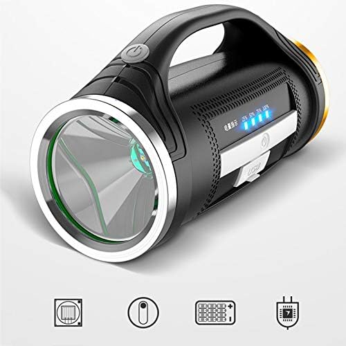 HLL 3000W Led Flashlight Handed,Portable USB Rechargeable Torch Searchlight Multi-Function Long Shots Lamp