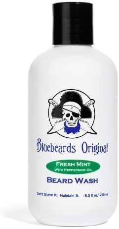 Bluebeards Original Fresh Mint Beard Wash with Peppermint Oil, 8.5 Fl Oz by Bluebeards Original
