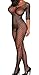 Xinkaishi Women's Fishnet Bodystocking Sleepwear Tights Lingerie Bodysuit (Black