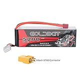 GOLDBAT 3S 5200mAh 11.1V 50C LiPo RC Battery with Deans Plug and XT60 Connector for RC Evader BX Car RC Truck RC Truggy RC Heli Airplane Drone FPV Racing
