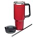 Stanley Adventure Reusable Vacuum Quencher Tumbler with Straw, Leak Proof Lid, Insulated Cup, Maintains Heat for 5.5 Hours, Cold for 9 Hours, and Ice for 40 Hours - 40oz