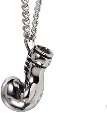 Matthew "Fit As A Fighter..." Titanium Steel Fitness Boxing Gloves Necklace (Silver)