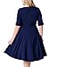 Nemidor Women's Vintage 1950s Style Sleeved Plus Size Swing Dress