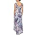 Alex Evenings Women's Sleeveless Printed Chiffon Tea Length Dress, Multi, 14