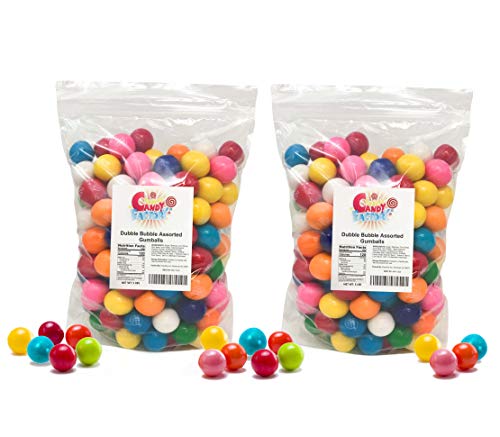 Gumballs 10 Lbs in Bag Refills - Gumballs Dubble Bubble Assorted 1 Inch Gumballs - 24 mm Gum Balls (10 Lbs in Bag - 2 Pack 5 Lbs each)