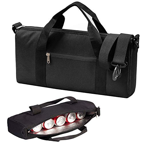 LLYWCM Golf Cooler Bag – Insulated Sided Soft Cooler Hold Six Pack of Cans with Strong Zipper and Heavy Duty Handle Adjustable Shoulder Strap