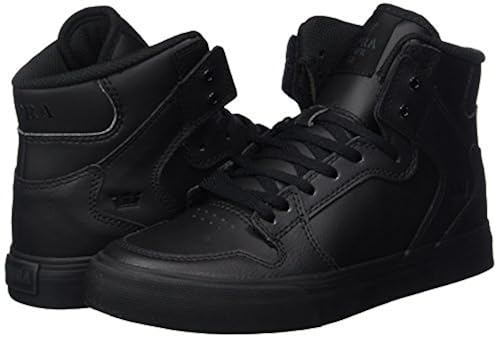 Supra Footwear Kids Vaider High Top Skate Shoes, Black/Black