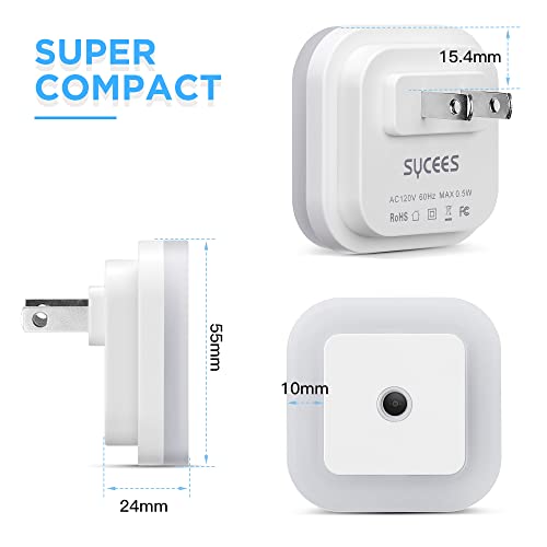 Dimmable Night Light Plug into Wall, LED Nightlight with DusktoDawn