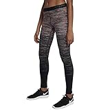 NIKE Women's Pro Hyperwarm Fleece Printed Athletic Tights Leggings