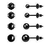 Sterling Silver Ball Stud Earrings Set (4 Pairs-2mm 3mm 4mm 5mm)