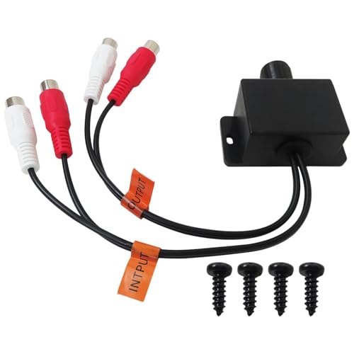 Xspeedonline Universal Audio Level Controller - RCA in/Out Knob for Car/Motorcycle/Home Theater Systems