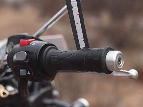Trip Machine Company Leather Motorcycle Grips Wrap Black