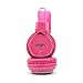 GranVela Q8 Wireless Headphones Lightweight Foldable Steoro Headset with FM Radio,MicroSD/TF Card Mp3 Player and 3.5mm Detacheable AUX cable,for Ipad,iPhone and Andoid Smartphones.-Pink