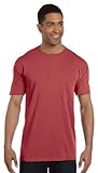 Comfort Colors 6.1 oz. Garment-Dyed Pocket T-Shirt, L, Crimson