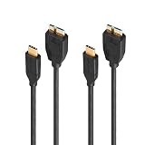 CableCreation USB C to Micro B 3.0 Cable [2-Pack], Gen2 10Gbps Fast Charging & Syncing Cord Compatible with Toshiba Canvio, External Hard Drive, 0.3M/ Black